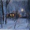 20191204 Полнолуние 28x38 см. #watercolor #painting #Moscow  #акварель #живопись #Москва  #masterclass #wip #art #artlesson #pinax #pinax_art #STCMill #peredvizhnik #landscape #winter.